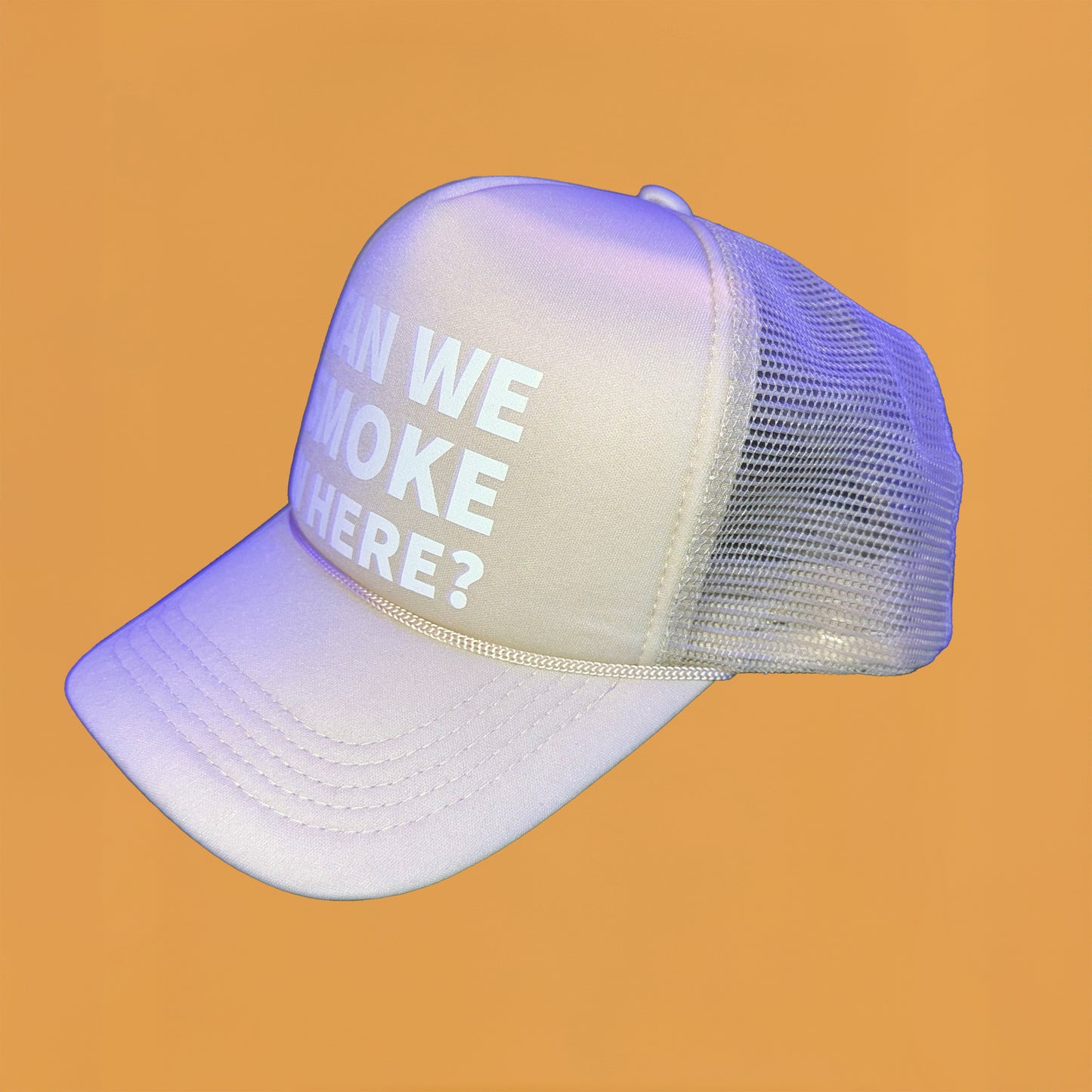 Can We Smoke In Here? Tan Trucker Hat (Limited Edition)