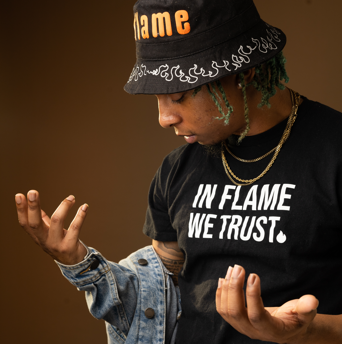 In Flame we Trust Black T-Shirt